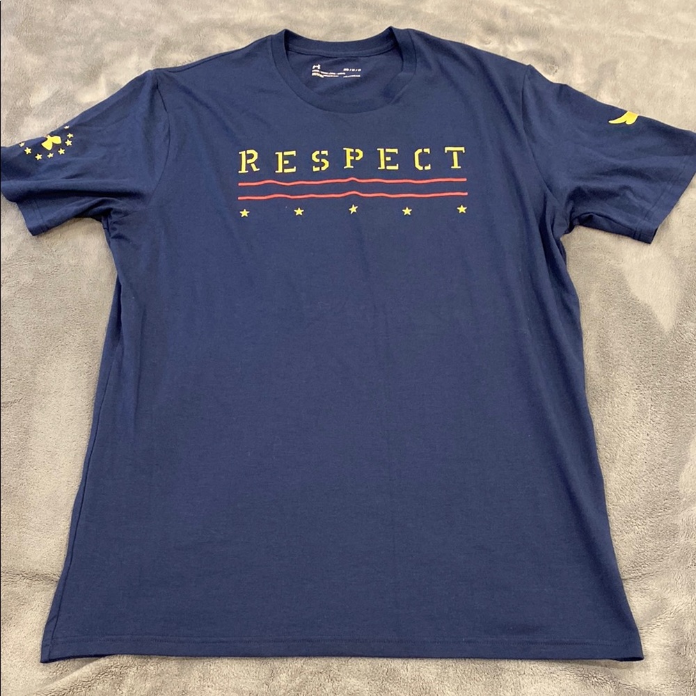 Under Armour Blue and Yellow Short Sleeve Tee
